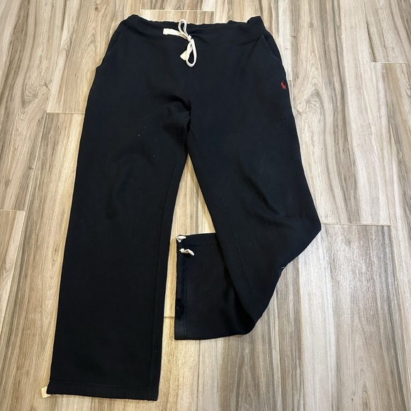 VTG Polo Ralph Lauren Sweatpants Size XLBlack Baggy Cotton Joggers 00's Casual